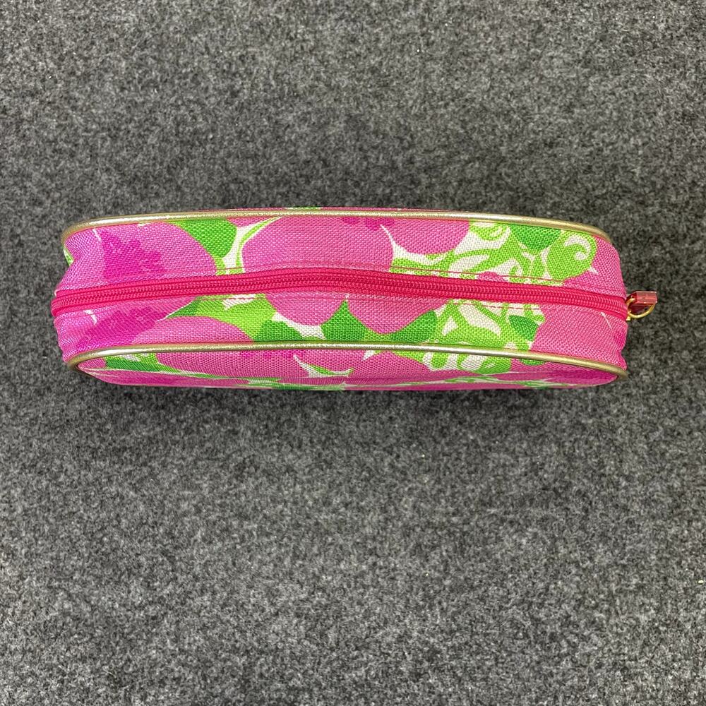 NEW Lilly Pulitzer Estee Lauder Cosmetic Makeup Bag Pink floral  Zipper Pouch - Picture 5 of 11